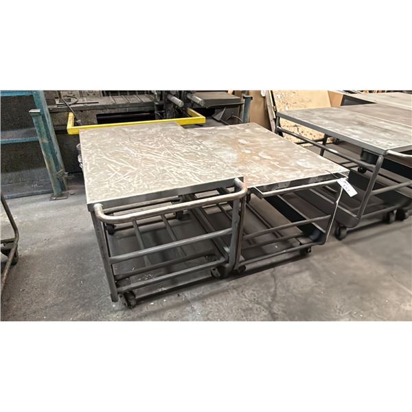 2 METAL MOBILE SHOP CARTS