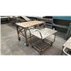 Image 1 : METAL MOBILE SHOP TABLE & SHOP CART
