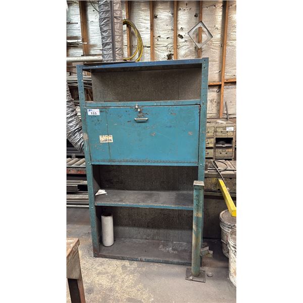 BLUE METAL SHOP CABINET