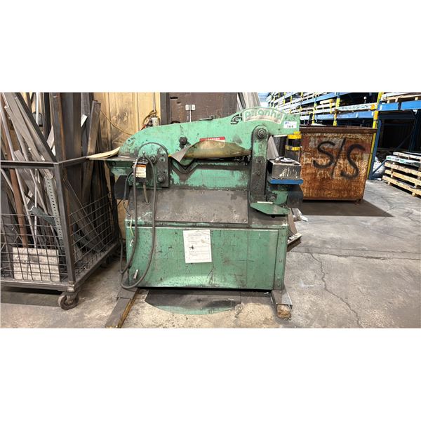 PIRANHA P50, 50 TON HYDRAULIC IRONWORKER MACHINE- MACHINE WEIGHS APPROX 1,700LBS
