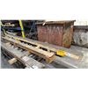 Image 1 : WOODEN CRATE OF INDUSTRIAL SHEAR BLADES APPROX 14"L  *2 PCS*