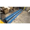 Image 2 : 6 BAYS OF BLUE PALLET RACKING-(7) 16' UPRIGHTS (54) 10' 7" SIDE RAILS WITH ASSORTED WOODEN BEAMS