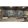 Image 1 : 5 BAYS OF BLUE PALLET RACKING-(6) 16' UPRIGHTS (64) 10' 7" SIDE RAILS WITH ASSORTED WOODEN BEAMS