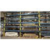Image 3 : 5 BAYS OF BLUE PALLET RACKING-(6) 16' UPRIGHTS (64) 10' 7" SIDE RAILS WITH ASSORTED WOODEN BEAMS