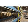 Image 4 : 5 BAYS OF BLUE PALLET RACKING-(6) 16' UPRIGHTS (64) 10' 7" SIDE RAILS WITH ASSORTED WOODEN BEAMS