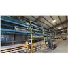 Image 1 : 10 BAYS OF BLUE PALLET RACKING-(9) 16' UPRIGHTS (6) 12' UPRIGHTS (90) 10' 7" SIDE RAILS WITH