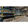 Image 3 : 10 BAYS OF BLUE PALLET RACKING-(9) 16' UPRIGHTS (6) 12' UPRIGHTS (90) 10' 7" SIDE RAILS WITH