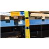 Image 4 : 10 BAYS OF BLUE PALLET RACKING-(9) 16' UPRIGHTS (6) 12' UPRIGHTS (90) 10' 7" SIDE RAILS WITH