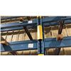 Image 3 : 7 BAYS OF BLUE PALLET RACKING-(8) 16' UPRIGHTS (100) 9' SIDE RAILS WITH ASSORTED WOODEN BEAMS