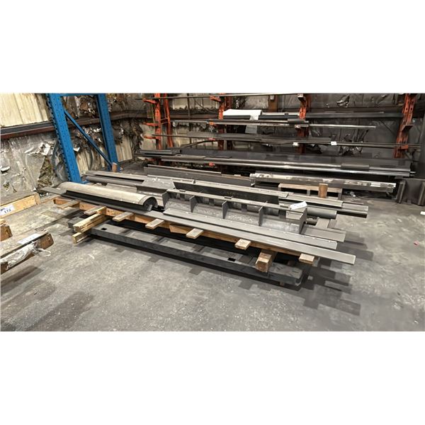 LARGE GROUP OF ASSORTED METAL BRAKE PRESS COMPONENTS