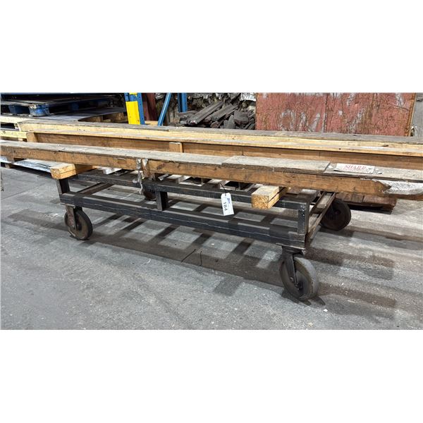 HEAVY DUTY METAL MATERIAL PLATFORM CART *CONTENTS NOT INCLUDED* CART MEASURES APPROX 70"L X 41"D