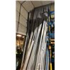 Image 1 : LARGE GROUP OF ASSORTED ALUMINUM STOCK FABRICATING MATERIAL- ANGLE, TUBE, ROUND TUBE, SQUARE TUBE