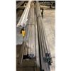 Image 1 : METAL MOBILE PLATFORM CART WITH ASSORTED STEEL & ALUMINUM STOCK MATERIAL- ALUMINUM ANGLE, SQUARE