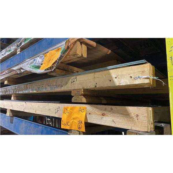 THREE SKIDS OF FABRICATING SHEET METAL- 16 GAUGE S/S 5X8, 10 GAUGE 4X10 APPROX 22 SHEETS & SOME