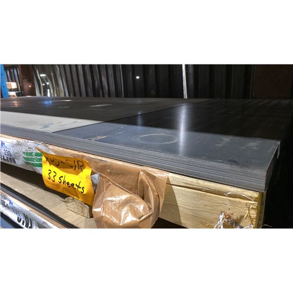 ONE SKID OF FABRICATING SHEET METAL- 18 GAUGE C/R 4X10 APPROX 25 SHEETS