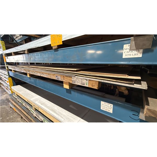 ONE SKID OF FABRICATING SHEET METAL- 4X12 SHEETS APPROX 5 SHEETS