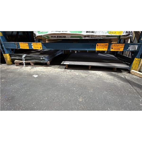 2 PALLETS OF ASSORTED FABRICATING SHEET METAL APPROX 75 MOSTLY GALVANIZED