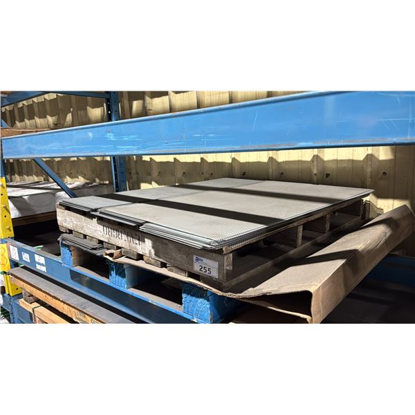 ONE PALLET OF FABRICATING SHEET METAL- PERFORATED GALVANIZED 4X1 STRIPS