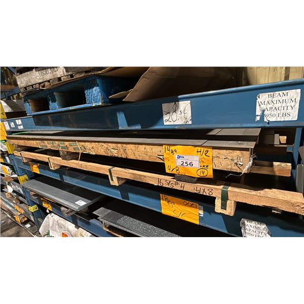 ONE SKID OF FABRICATING SHEET METAL- 14 GAUGE H/R 4X8 APPROX 2.5 SHEETS