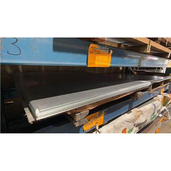 2 PALLETS OF ASSORTED FABRICATING SHEET METAL- GALVANIZED & 4X4 GALVANIZED PERFORATED SHEETS