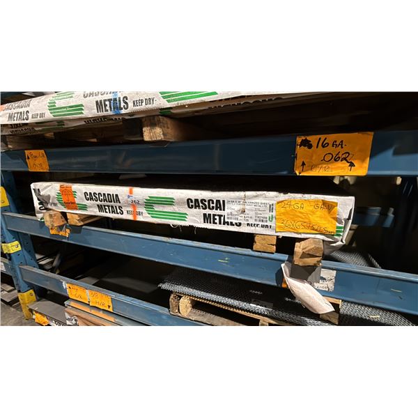 ONE SKID OF FABRICATING SHEET METAL- 24 GAUGE GALVANIZED 36X65.76 APPROX 125 SHEETS