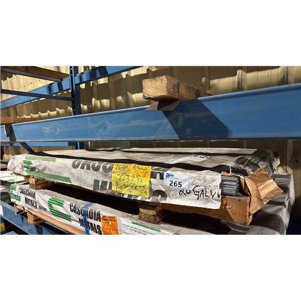 ONE SKID OF FABRICATING SHEET METAL- 26 GAUGE GALVANIZED 3X5 APPROX 90 SHEETS