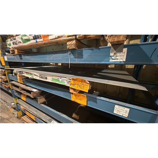 ONE SKID OF FABRICATING SHEET METAL- 16 GAUGE C/R ASSORTED SIZED APPROX 5 SHEETS