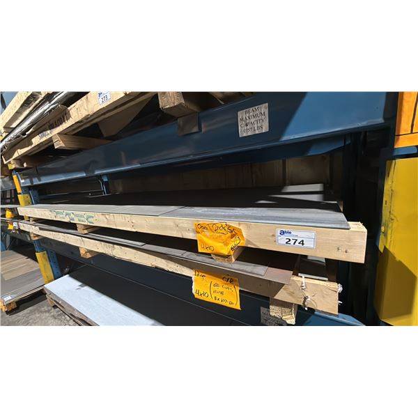 TWO SKIDS OF FABRICATING SHEET METAL- 10 GAUGE S/C 4X10, 12 GAUGE C/R 4X10 OFF CUTS APPROX 6 SHEETS