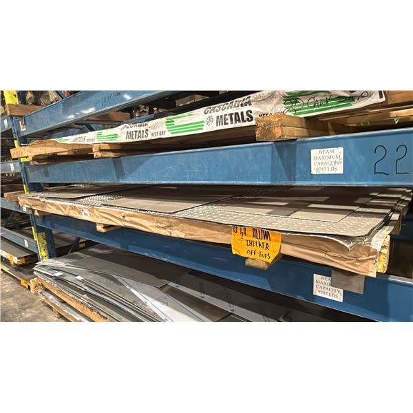 ONE SKID OF 10 GAUGE ALUMINUM CHECKER PLATE OFF CUTS