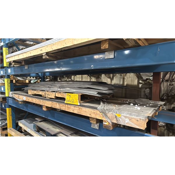 TWO SKIDS OF FABRICATING SHEET METAL- 22 GAUGE PERFORATED GALVANIZED ASSORTED SIZES & APPROX 30