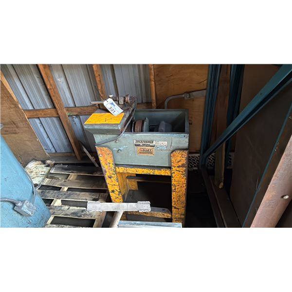 LOCKFORMER POWER FLANGING MACHINE ON YELLOW STAND