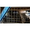 Image 4 : LARGE GROUP OF ASSORTED ITEMS- MILLER MIG WELDER, WELDING LINES, DUCT VENTING, TIRES, WOODEN CRATE,