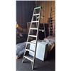 Image 1 : ALLRIGHT 8' ALUMINUM LADDER & 4 PLASTIC FOLDING TABLES