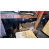 Image 5 : ORANGE METAL SHELVING UNIT WITH ASSORTED METAL PIECES, BRACKETS & RACKING PARTS