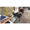 Image 3 : 5 FILING CABINETS, LARGE BOX OF SHOP RAGS, METAL SHELVING UNIT, SMALL 2 DRAWER CABINET, METAL FRAME