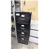 Image 4 : 5 FILING CABINETS, LARGE BOX OF SHOP RAGS, METAL SHELVING UNIT, SMALL 2 DRAWER CABINET, METAL FRAME