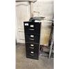 Image 7 : 5 FILING CABINETS, LARGE BOX OF SHOP RAGS, METAL SHELVING UNIT, SMALL 2 DRAWER CABINET, METAL FRAME