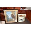 Image 1 : GROUP OF 3 FRAMED PICTURES & 1 MIRROR