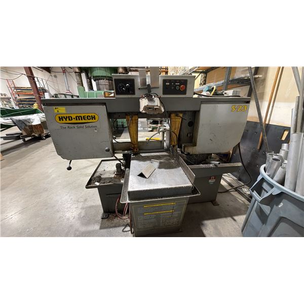 HYD-MECH S-23 FULLY AUTOMATIC HORIZONTAL PIVOT BANDSAW APPROX 7FT X 6FT X 63IN