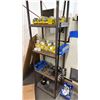 Image 1 : 4-TIER METAL SHELVING UNIT WITH ASSORTED METAL LATHE ATTACHMENTS CONTENTS