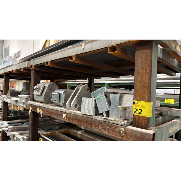 SHELF OF ASSORTED INDUSTRIAL PRESS BRAKE DIES & MORE