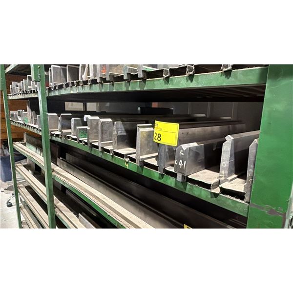 SHELF OF ASSORTED INDUSTRIAL PRESS BRAKE DIES & MORE