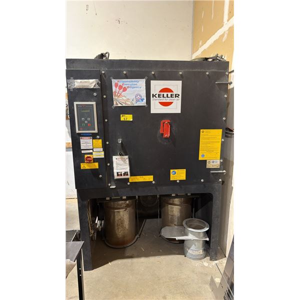KELLER L-CUT-2-P5-B58-V COMPACT DUST & FUME COLLECTOR APPROX 55IN X 54IN X 76IN