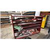 Image 2 : PORTABLE 6-TIER METAL RACK WITH ASSORTED ALUMINUM & STEEL CONTENTS 90IN X 25IN X 62IN