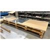 Image 1 : PALLET OF ASSORTED SIZE SHEETS OF ALUMINUM UP TO 12FT X 4FT & WOOD PANEL 12FT X 4FT