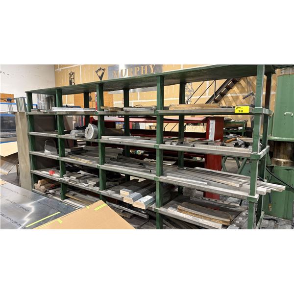5-TIER STEEL SHELVING UNIT WITH ASSORTED STEEL, ALUMINUM & RUBBER CONTENTS *MUST TAKE ALL*
