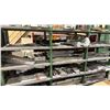 Image 2 : 5-TIER STEEL SHELVING UNIT WITH ASSORTED STEEL, ALUMINUM & RUBBER CONTENTS *MUST TAKE ALL*