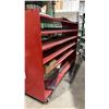 Image 2 : PORTABLE STEEL SHELVING UNIT WITH ASSORTED RUBBER & ALUMINUM CONTENTS APPROX 91IN X 25IN X 62IN