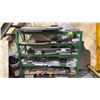 Image 1 : STEEL SHELVING UNIT WITH ASSORTED ALUMINUM CONTENTS APPROX 56IN X 20IN X 57IN *MUST TAKE ALL*