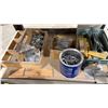 Image 3 : 4-WHEEL 2-TIER PLASTIC PUSH CART WITH ASSORTED RIVETS & BITS CONTENTS